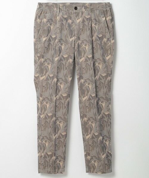 MEN'S BIGI / メンズビギ スラックス・ドレスパンツ | ストレッチコーデュロイ プリントパンツ（グレー）