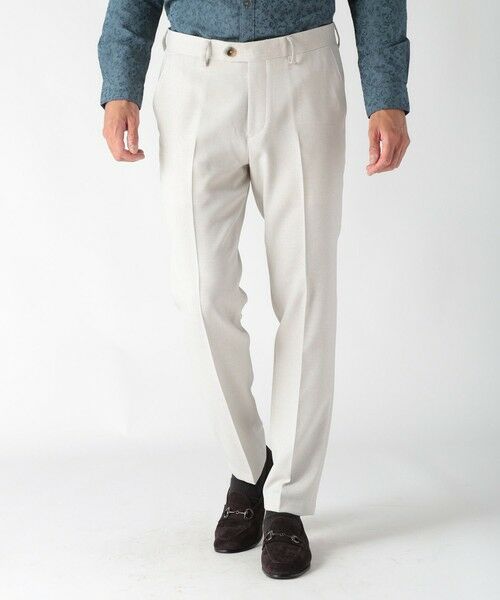 MEN'S BIGI / メンズビギ スラックス・ドレスパンツ | ウール調メランジシャークパンツ | 詳細1