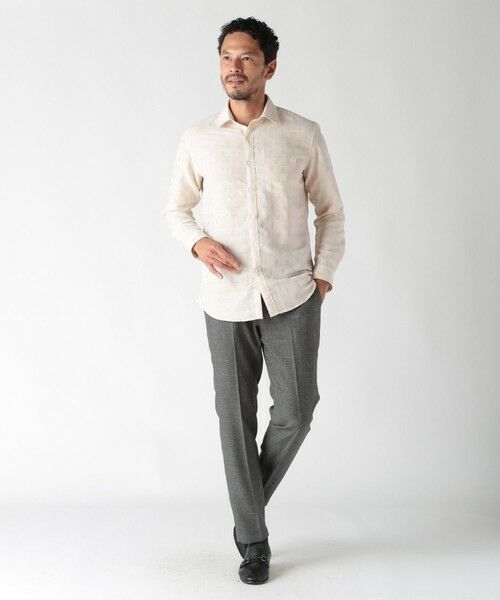 MEN'S BIGI / メンズビギ スラックス・ドレスパンツ | ウール調メランジシャークパンツ | 詳細14