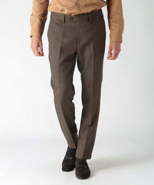 MEN'S BIGI / メンズビギ スラックス・ドレスパンツ | ウール調メランジシャークパンツ | 詳細17