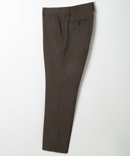 MEN'S BIGI / メンズビギ スラックス・ドレスパンツ | ウール調メランジシャークパンツ（ブラウン）