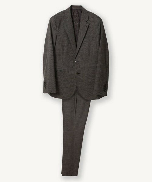 MEN'S BIGI / メンズビギ セットアップ | ウールメランジ千鳥格子スーツ＜セットアップ＞（ブラウン）