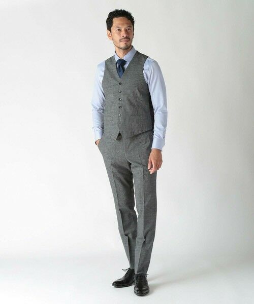MEN'S BIGI / メンズビギ ベスト | ウールメランジ千鳥格子ベスト＜セットアップ＞ | 詳細1