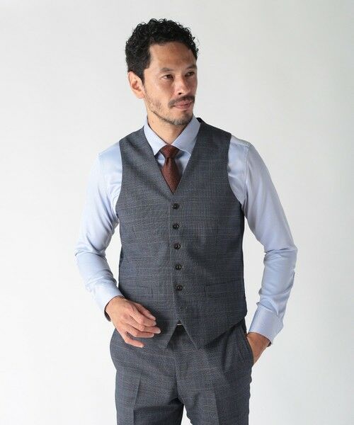 MEN'S BIGI / メンズビギ ベスト | ウールメランジグレンチェックベスト＜セットアップ＞ | 詳細8