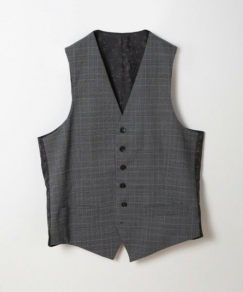 MEN'S BIGI / メンズビギ ベスト | ウールメランジグレンチェックベスト＜セットアップ＞（グレー）