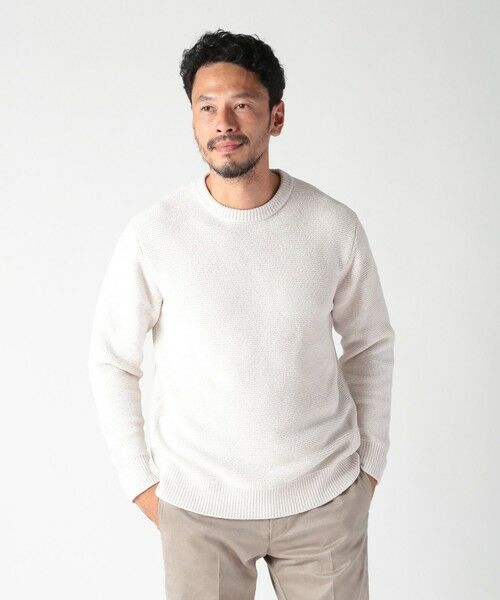 MEN'S BIGI / メンズビギ ニット・セーター | 7G撚糸モールガータークルーネックニット | 詳細1
