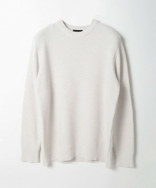 MEN'S BIGI / メンズビギ ニット・セーター | 7G撚糸モールガータークルーネックニット（オフホワイト）