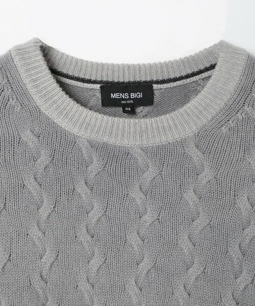 MEN'S BIGI / メンズビギ ニット・セーター | 5G スノー加工ケーブルクルーニット | 詳細8