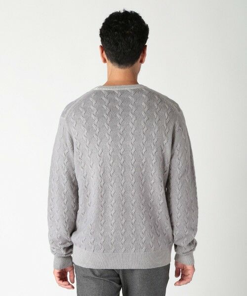 MEN'S BIGI / メンズビギ ニット・セーター | 5G スノー加工ケーブルクルーニット | 詳細3