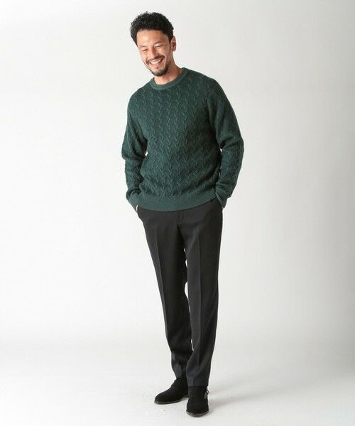 MEN'S BIGI / メンズビギ ニット・セーター | 5G スノー加工ケーブルクルーニット | 詳細20