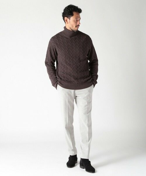 MEN'S BIGI / メンズビギ ニット・セーター | 5ゲージスノー加工ケーブルタートルネックセーター | 詳細18