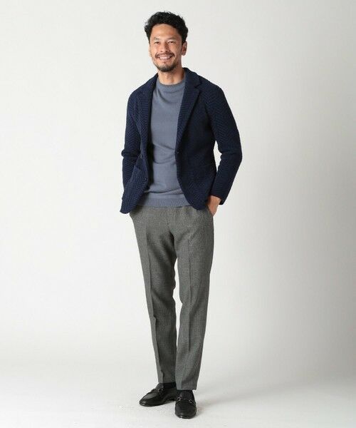 MEN'S BIGI / メンズビギ テーラードジャケット | ヘリンボーンニットジャケット | 詳細17