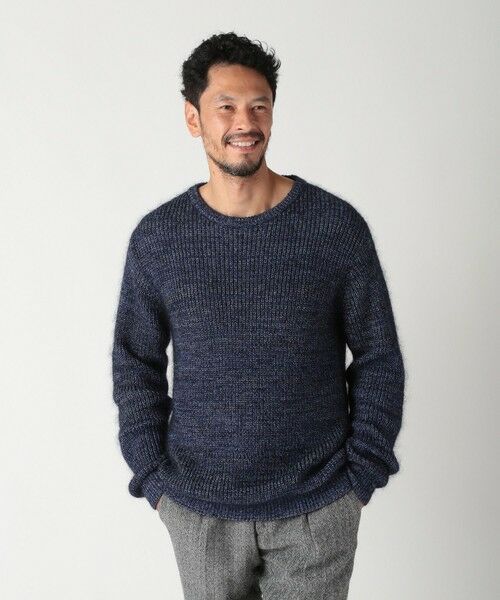 MEN'S BIGI / メンズビギ ニット・セーター | キッドモヘアクルーネックニット | 詳細1