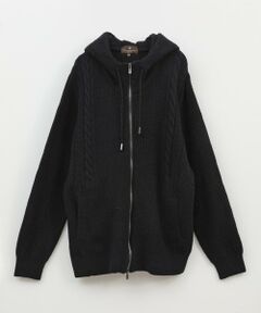 MEN'S BIGI / メンズビギ ニット・セーター | ケーブルニットパーカー