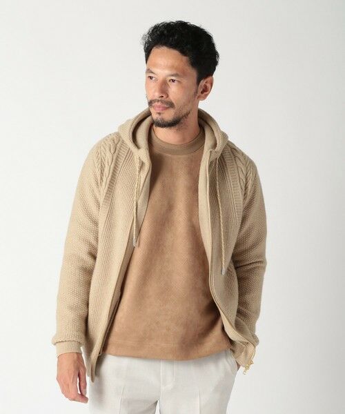 MEN'S BIGI / メンズビギ ニット・セーター | ケーブルニットパーカー | 詳細1