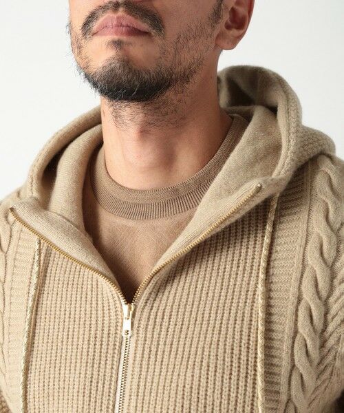MEN'S BIGI / メンズビギ ニット・セーター | ケーブルニットパーカー | 詳細6