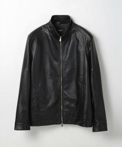 MEN'S BIGI / メンズビギ レザーブルゾン・ジャケット | スタンドカラーシングルライダース レザージャケット