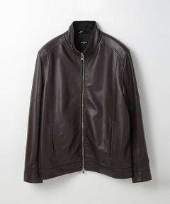 MEN'S BIGI / メンズビギ レザーブルゾン・ジャケット | スタンドカラーシングルライダース レザージャケット