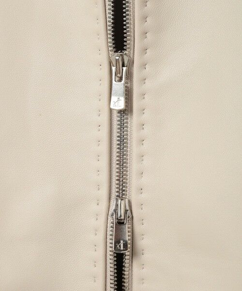 MEN'S BIGI / メンズビギ レザーブルゾン・ジャケット | スタンドカラーシングルライダース レザージャケット | 詳細9