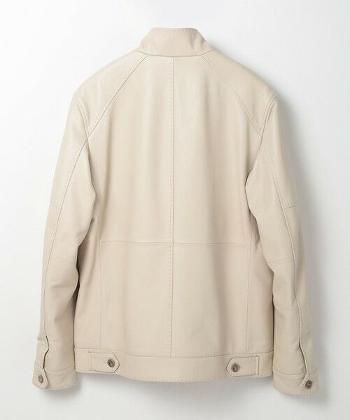 MEN'S BIGI / メンズビギ レザーブルゾン・ジャケット | スタンドカラーシングルライダース レザージャケット | 詳細12