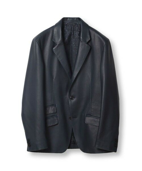 MEN'S BIGI / メンズビギ テーラードジャケット | シープレザーテーラードジャケット（ネイビー）