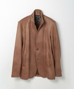 MEN'S BIGI / メンズビギ その他アウター | レザー調ダンボールジャージスタンドカラージャケット