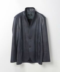 MEN'S BIGI / メンズビギ その他アウター | レザー調ダンボールジャージスタンドカラージャケット