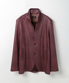 MEN'S BIGI / メンズビギ その他アウター | レザー調ダンボールジャージスタンドカラージャケット