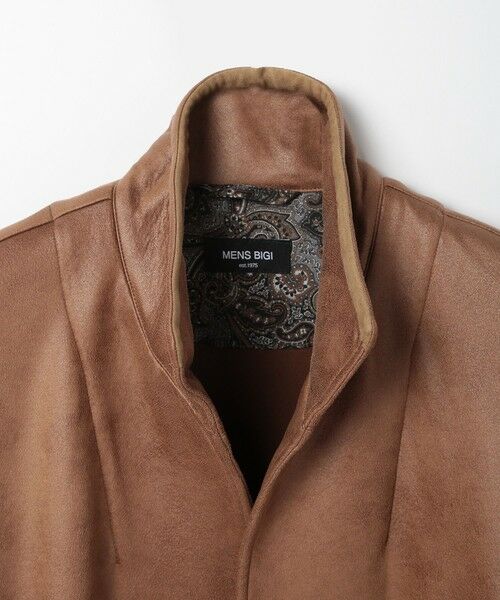 MEN'S BIGI / メンズビギ その他アウター | レザー調ダンボールジャージスタンドカラージャケット | 詳細10