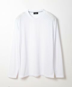 MEN'S BIGI / メンズビギ Tシャツ | 変形千鳥柄リンクスロングスリーブカットソー