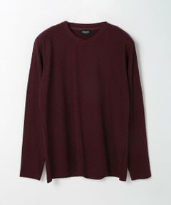 MEN'S BIGI / メンズビギ Tシャツ | 変形千鳥柄リンクスロングスリーブカットソー