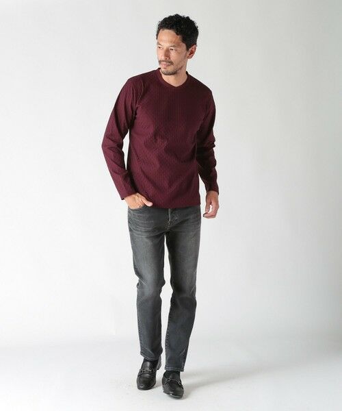 MEN'S BIGI / メンズビギ Tシャツ | 変形千鳥柄リンクスロングスリーブカットソー | 詳細19