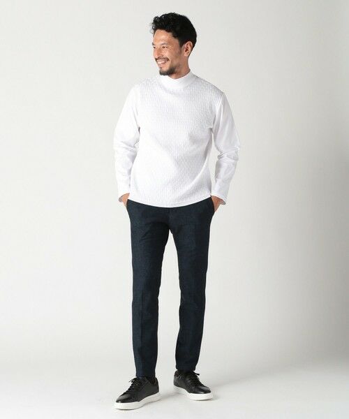 MEN'S BIGI / メンズビギ Tシャツ | ニットコンビモックネックカットソー | 詳細5