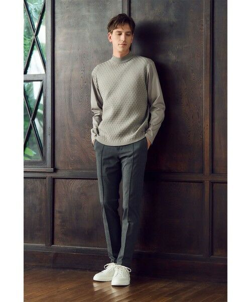 MEN'S BIGI / メンズビギ Tシャツ | ニットコンビモックネックカットソー | 詳細11