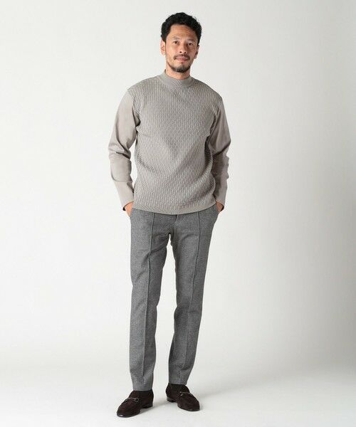 MEN'S BIGI / メンズビギ Tシャツ | ニットコンビモックネックカットソー | 詳細9