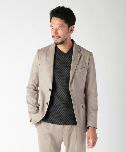 MEN'S BIGI / メンズビギ Tシャツ | ニット×フェイクスエードVネックカットソー | 詳細11