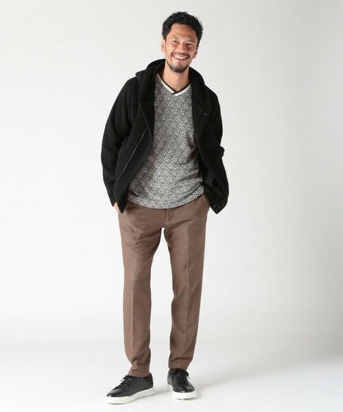 MEN'S BIGI / メンズビギ スウェット | ボリュームネック起毛ワッフルパーカー | 詳細18