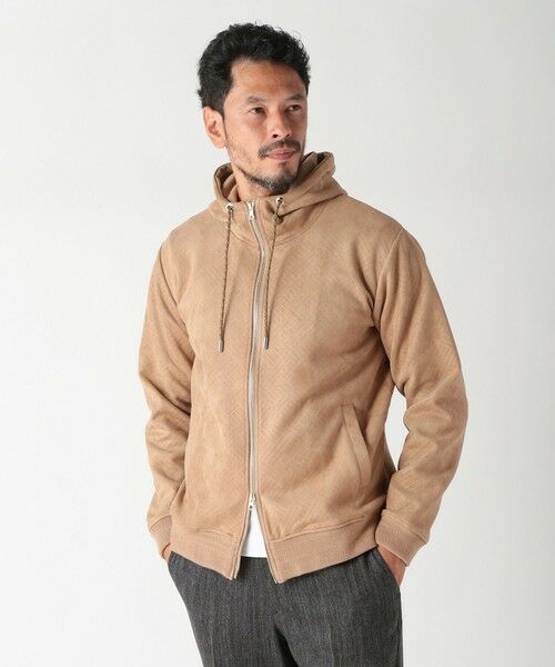 MEN'S BIGI / メンズビギ スウェット | テックスエードエンボスパーカー | 詳細1