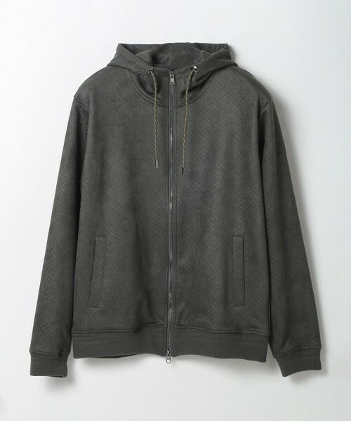 MEN'S BIGI / メンズビギ スウェット | テックスエードエンボスパーカー(カーキ)
