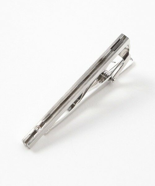 MEN'S BIGI / メンズビギ カフリンクス・ネクタイピン | 真鍮タイバー（ソリッド凹凸）（シルバー）