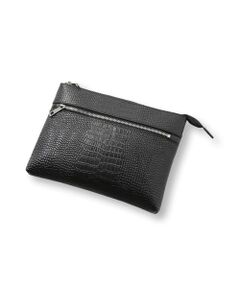 MEN'S BIGI / メンズビギ クラッチ・パーティバッグ | クロコ風レザー横型マルチクラッチバッグ