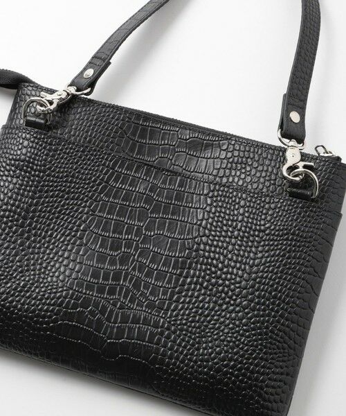 MEN'S BIGI / メンズビギ クラッチ・パーティバッグ | クロコ風レザー横型マルチクラッチバッグ | 詳細11