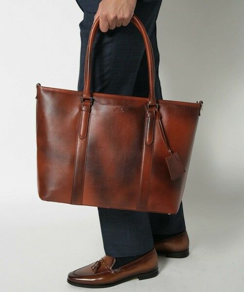 MEN'S BIGI / メンズビギ トートバッグ | 【SEEKER/シーカー】別注ムラレザー2WAYトートバッグ | 詳細15