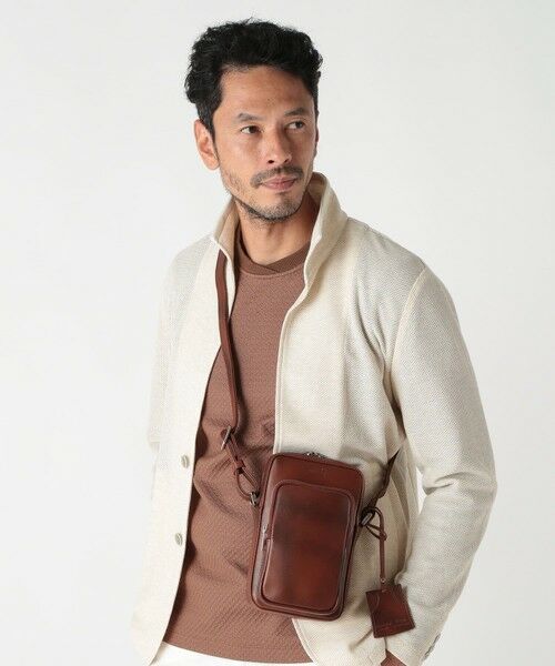 MEN'S BIGI / メンズビギ メッセンジャーバッグ・ウエストポーチ | 【SEEKER/シーカー】別注 ムラレザーミニショルダーバッグ | 詳細5