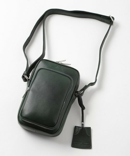 MEN'S BIGI / メンズビギ メッセンジャーバッグ・ウエストポーチ | 【SEEKER/シーカー】別注 ムラレザーミニショルダーバッグ（グリーン）