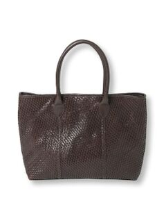 MEN'S BIGI / メンズビギ トートバッグ | 【HOLLINGWORTH COUNTRY OUTFITTERS】編み込みレザートートバッグ