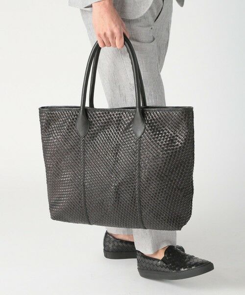 MEN'S BIGI / メンズビギ トートバッグ | 【HOLLINGWORTH COUNTRY OUTFITTERS】編み込みレザートートバッグ | 詳細1