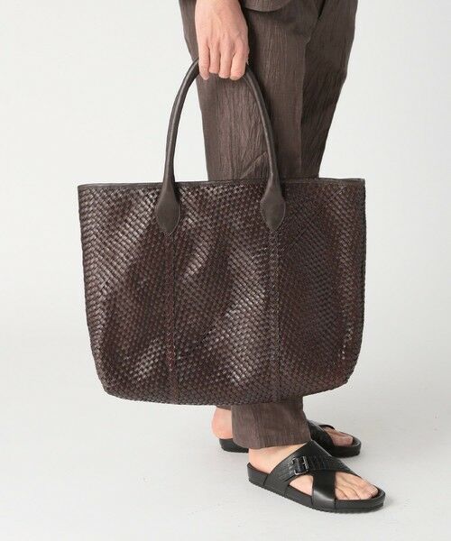 MEN'S BIGI / メンズビギ トートバッグ | 【HOLLINGWORTH COUNTRY OUTFITTERS】編み込みレザートートバッグ | 詳細10