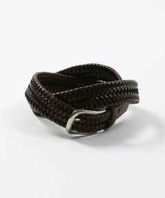 MEN'S BIGI / メンズビギ ベルト・サスペンダー | 【DOMODOSSOLA】レザーメッシュプレーンベルト