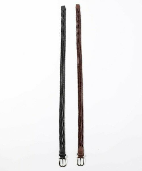 MEN'S BIGI / メンズビギ ベルト・サスペンダー | 【DOMODOSSOLA】レザーメッシュプレーンベルト | 詳細4